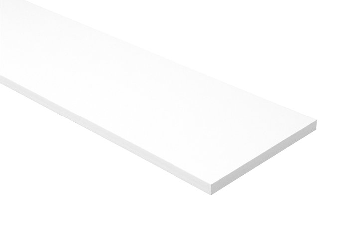 Hylle melamin hvit 22 mm x 30 x 120 cm